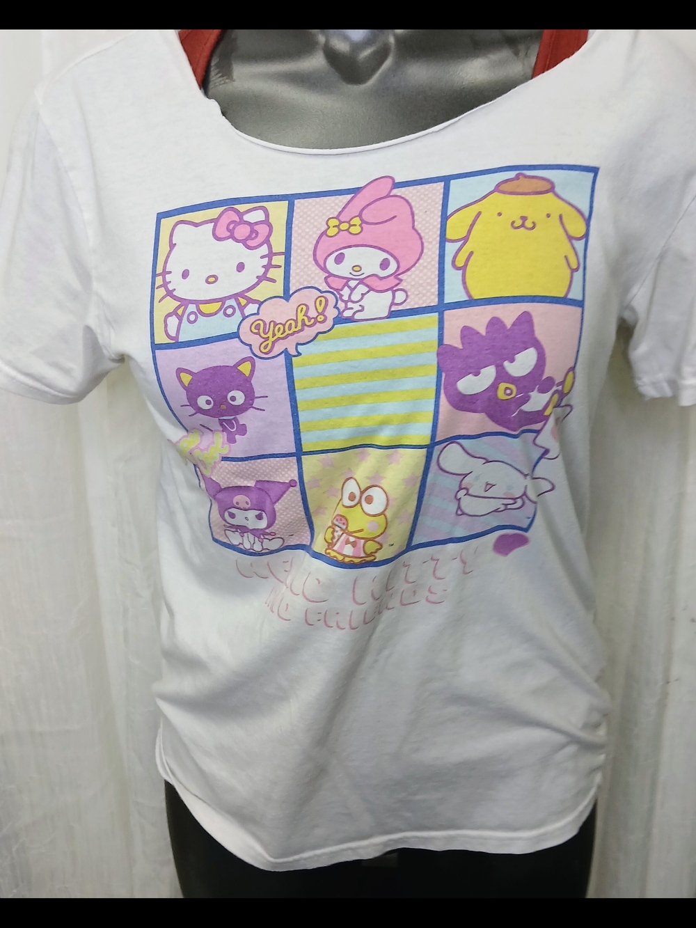 Sanrio Characters White Kids T‑Shirt with Pastel Graphic